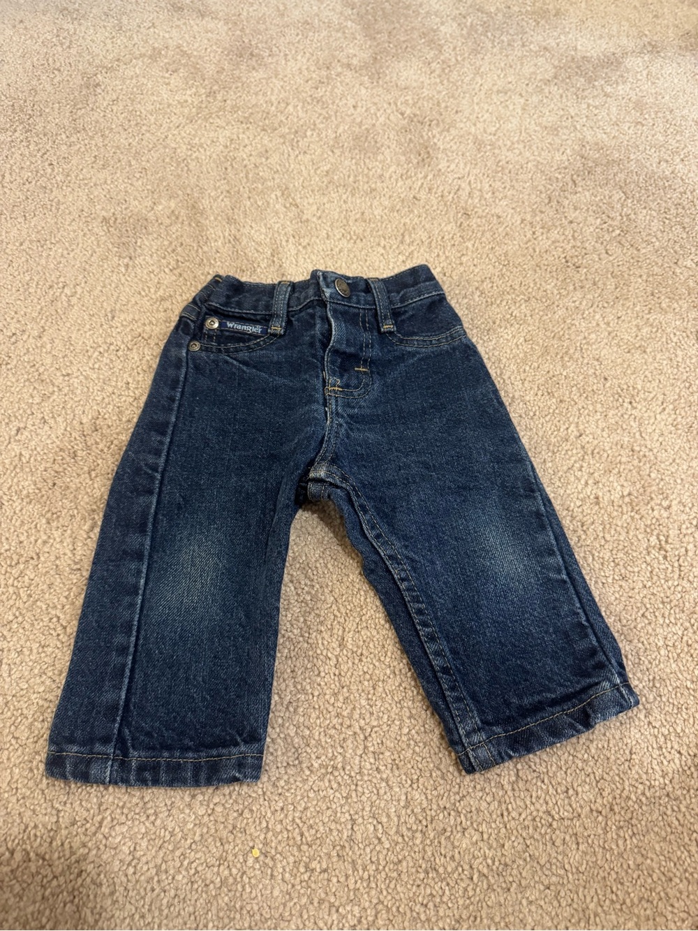 Wrangler Dark Blue Baby Denim Jeans Size 6-9 Months